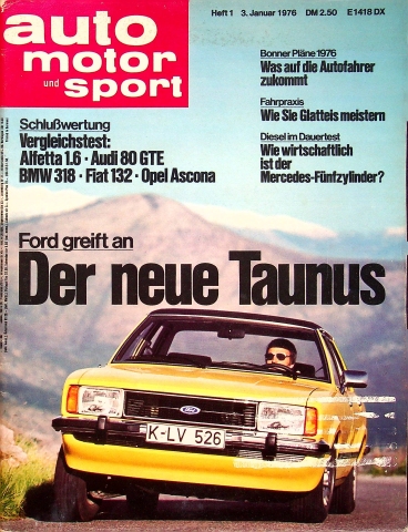 Deckblatt Auto Motor und Sport (01/1976)